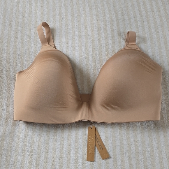 SKIMS Wireless Form Lightly Lined Bra Size:42DD (42E) Clay - Picture 1 of 4